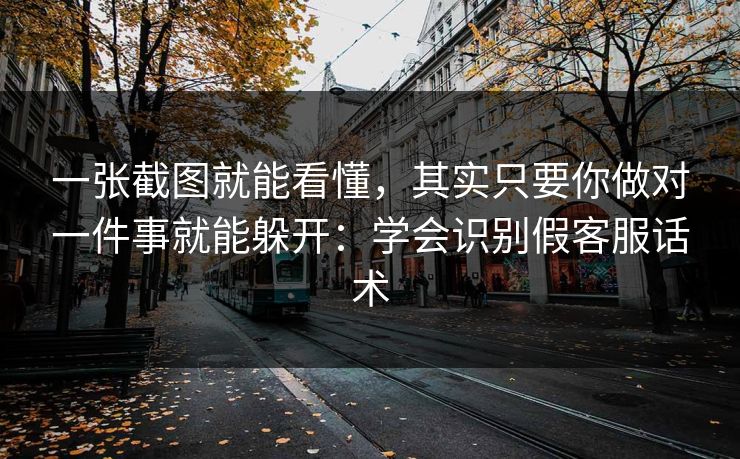 一张截图就能看懂，其实只要你做对一件事就能躲开：学会识别假客服话术